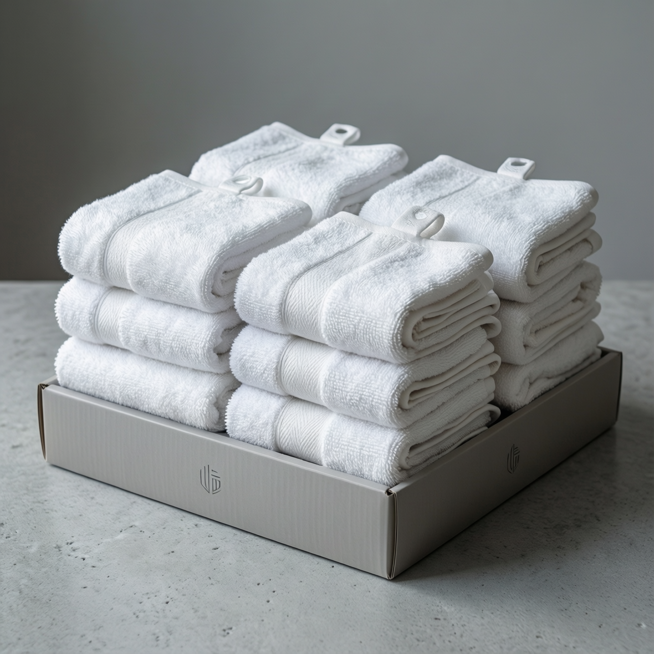 8-Pack of Reusable Terry Kitchen Towels with Hanging Loop